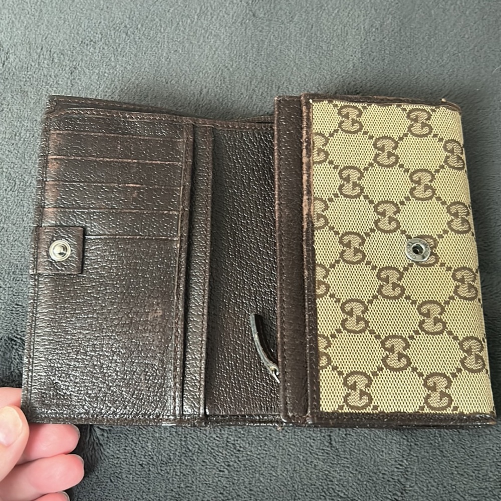 Authentic Gucci Monogram Snap Wallet - image 2